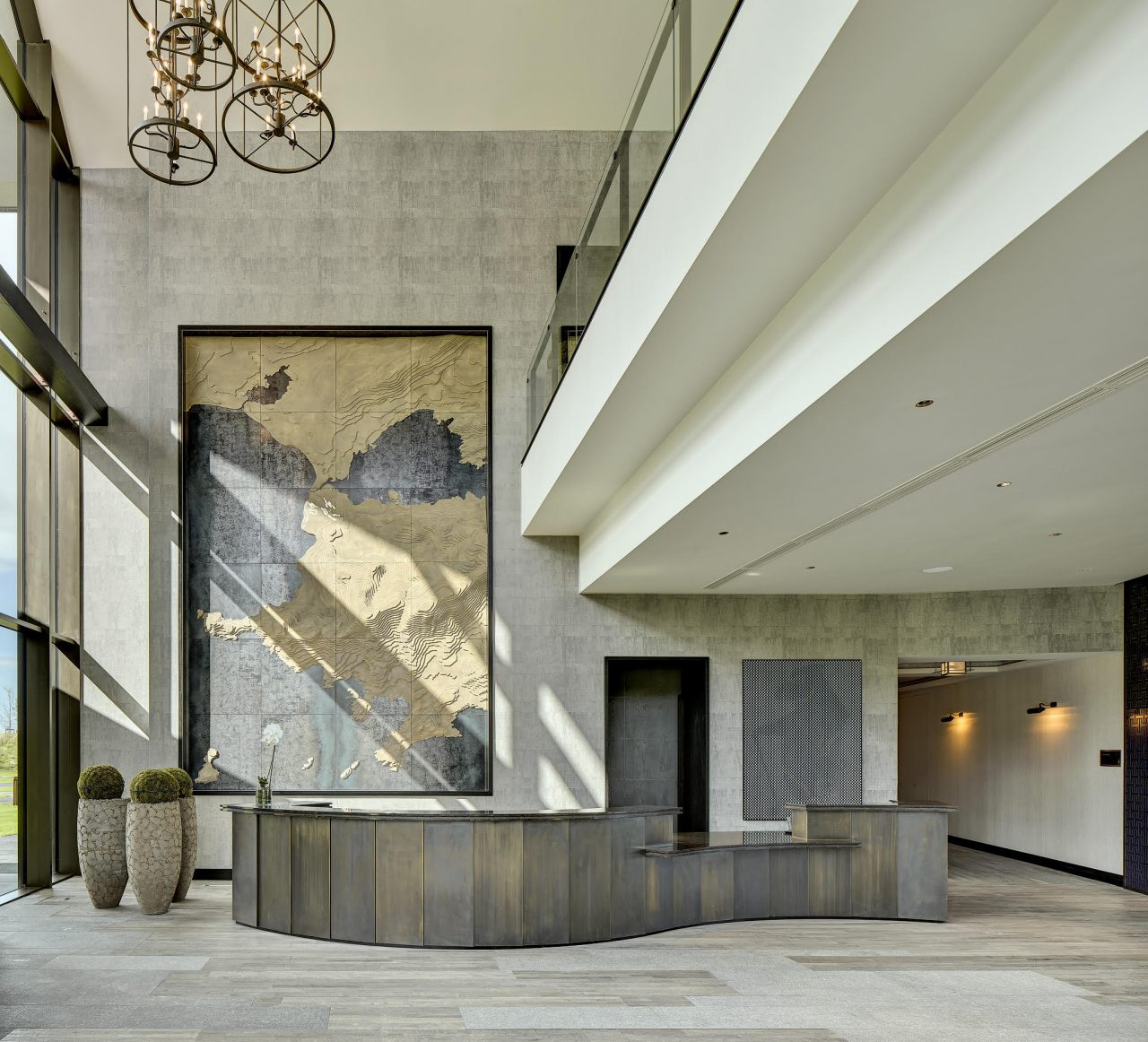 award winning image of the reception area of a luxury hotel